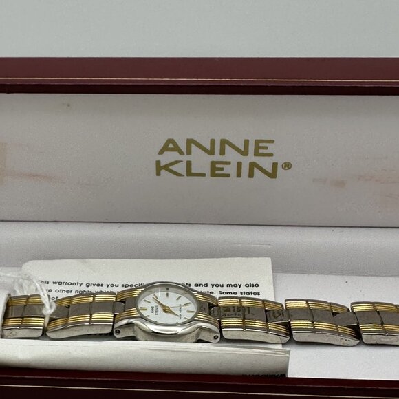 Anne Klein Two-Tone Womens Wristwatch With Silver/Gold Bracelet Band In Original - Picture 5 of 8